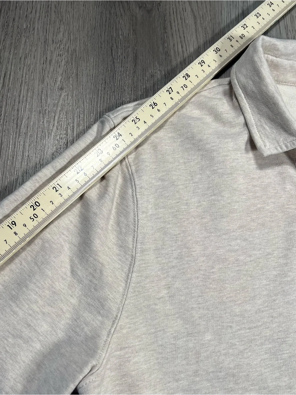 J. Crew Rugby Polo Shirt Mens Medium Beige Grey Preppy 90's Long Sleeve Cotton